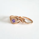 Rose Gold Tanzanite and Diamond Infinity Twist Wedding Set