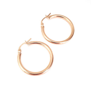 Rose Gold Tube 20mm Hoops