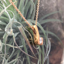 Rose Gold and Diamond Tension Set Diamond Drop Pendant