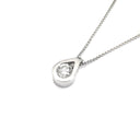 Round Cut Diamond Pear Shaped Pendant