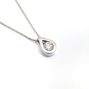 Round Cut Diamond Pear Shaped Pendant