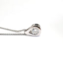 Round Cut Diamond Pear Shaped Pendant