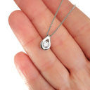 Round Cut Diamond Pear Shaped Pendant