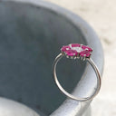 Ruby Flower and Diamond Ring