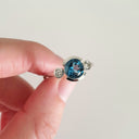 Split Bezel Set London Blue Topaz Ring