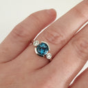 Split Bezel Set London Blue Topaz Ring