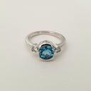 Split Bezel Set London Blue Topaz Ring