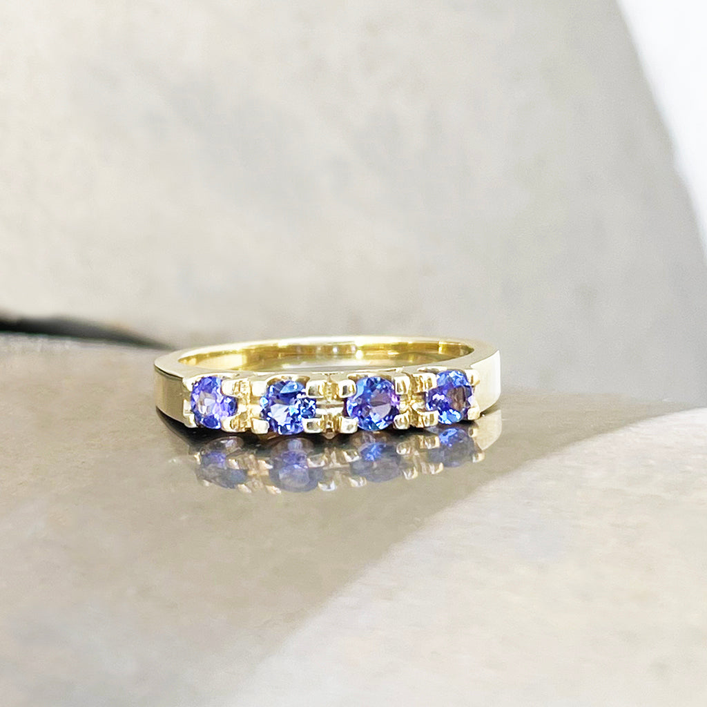 Secret Hearts Tanzanite Yellow Gold Ring