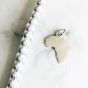 Silver Africa Map Charm