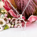 Silver Petite Africa Outline Pendant