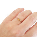 Silver Petite Solitaire Citrine Ring