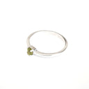 Silver Petite Solitaire Peridot Ring