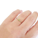 Silver Petite Solitaire Peridot Ring