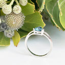 Silver Solitaire London Blue Topaz Trilliant Cut Ring