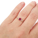 Silver Solitaire, Peridot Round Cut Ring