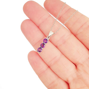 Silver Trilogy Amethyst Pendant