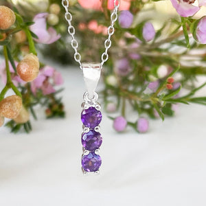 Silver Trilogy Amethyst Pendant