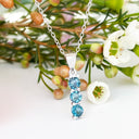 Silver Trilogy London Blue Topaz Pendant
