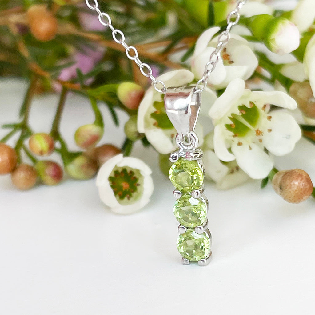 Silver Trilogy Peridot Pendant