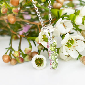 Silver Trilogy Peridot Pendant