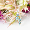Silver Waterfall Blue Topaz Pendant