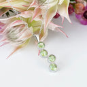 Silver Waterfall Peridot Pendant