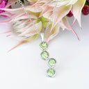 Silver Waterfall Peridot Pendant