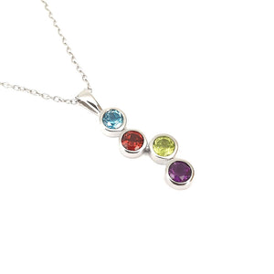 Silver Waterfall Rainbow Pendant