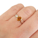 Sleekly Tapered Shoulder Citrine Solitaire Ring