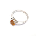 Sleekly Tapered Shoulder Citrine Solitaire Ring