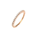 Slim Half Eternity Rose Gold Diamond Ring