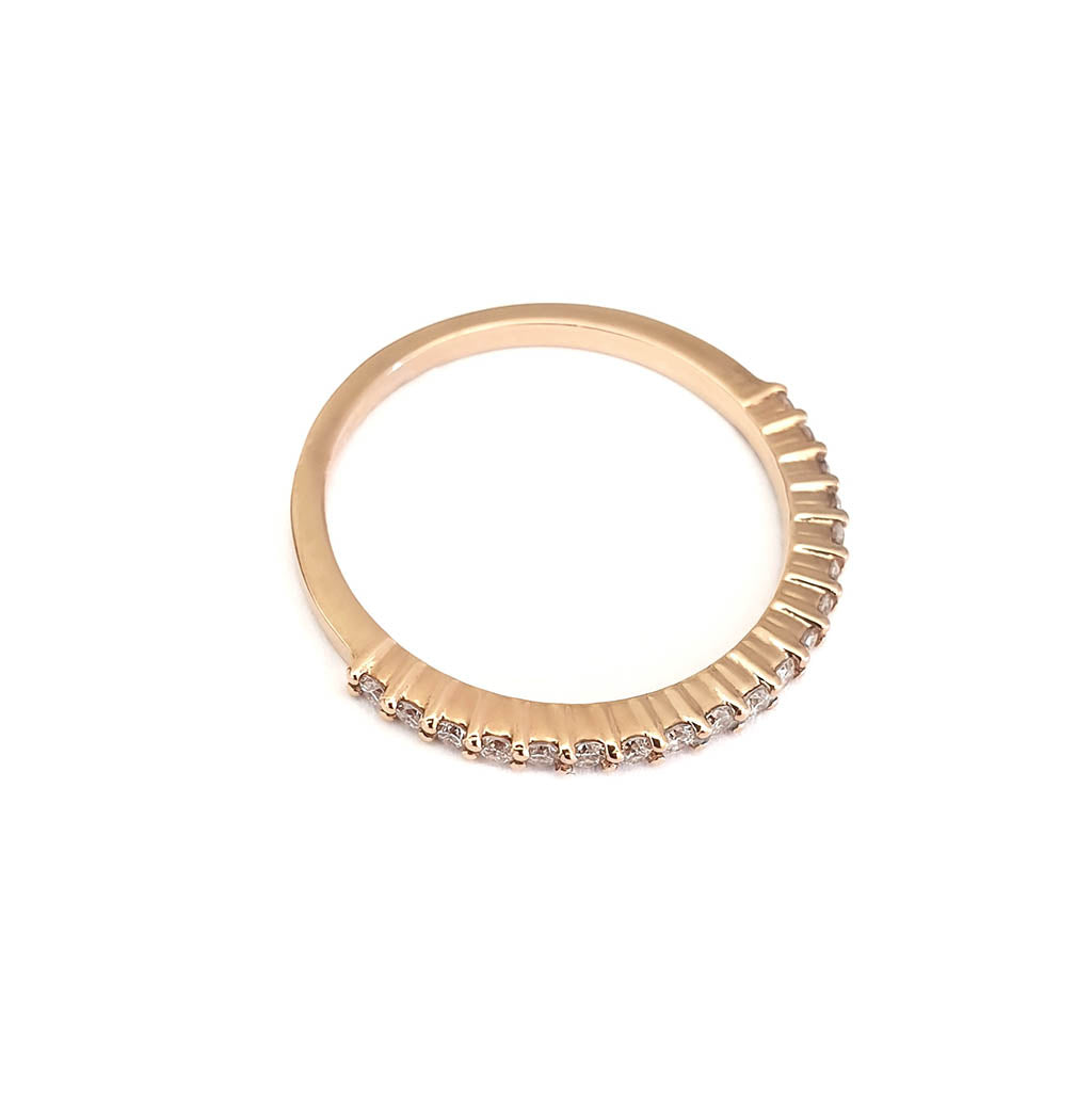 Slim Half Eternity Rose Gold Diamond Ring