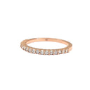 Slim Half Eternity Rose Gold Diamond Ring