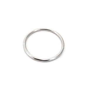 White Gold Band Stacking Ring