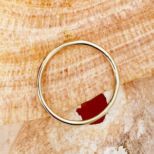 Slim Yellow Gold Band Stacking Ring