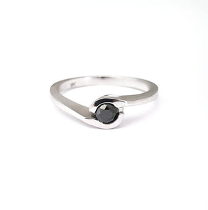 Solitaire Black Diamond Ring