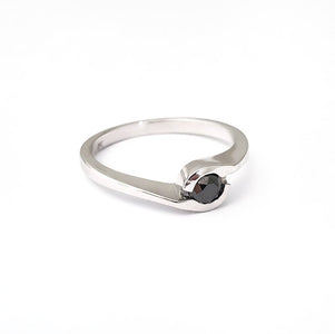 Solitaire Black Diamond Ring