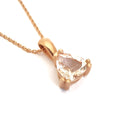 Trilliant Cut Morganite Rose Gold Pendant