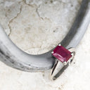 Solitaire Emerald Cut Ruby RingSolitaire Emerald Cut Ruby Ring
