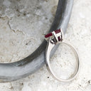 Solitaire Emerald Cut Ruby RingSolitaire Emerald Cut Ruby Ring