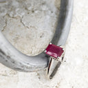 Solitaire Emerald Cut Ruby RingSolitaire Emerald Cut Ruby Ring