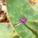 Solitaire Heart Shape Cut Grape Garnet Ring