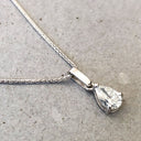 Handcrafted Solitaire Pear Cut Diamond Pendant