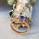 Solitaire Rose Gold Split Shank Tanzanite Ring
