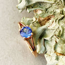 Solitaire Rose Gold Split Shank Tanzanite Ring