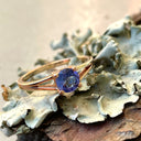 Solitaire Rose Gold Split Shank Tanzanite Ring