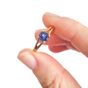 Solitaire Rose Gold Split Shank Tanzanite Ring