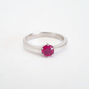 Solitaire Six Claw Ruby Ring