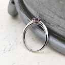 Solitaire Six Claw Ruby Ring