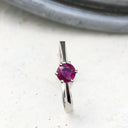 Solitaire Six Claw Ruby Ring